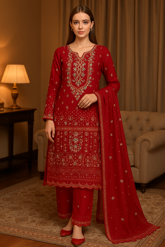 Brit 3 piece luxury chiffon_81042 Pakistani ladies suit  B238