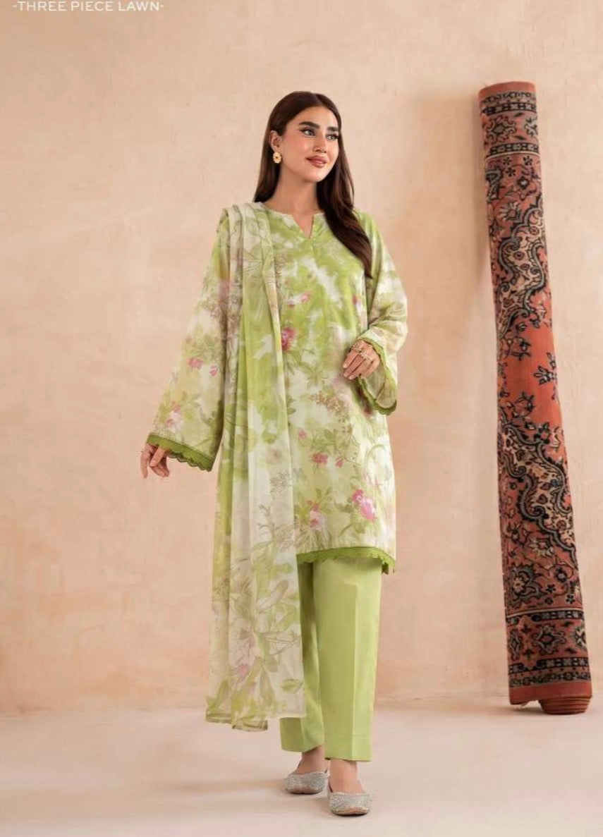 GUL GE 3 piece luxury lawn collection ladies dress B677