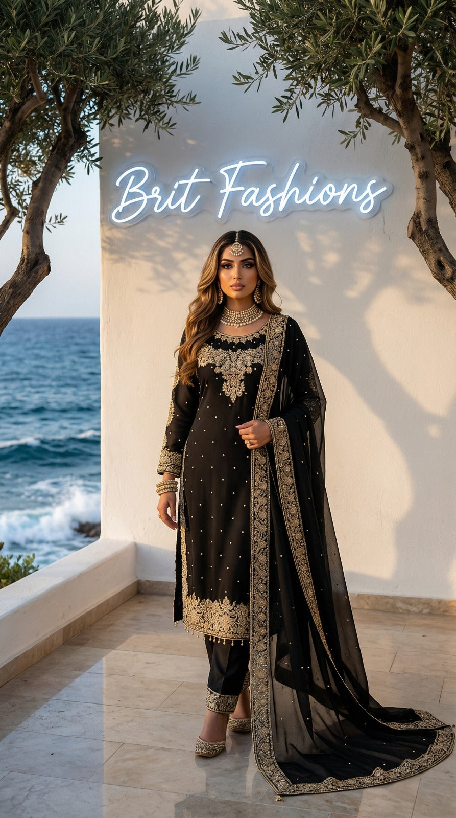 Brit Mother and Daughter 3 piece Chiffon_1000287  B92