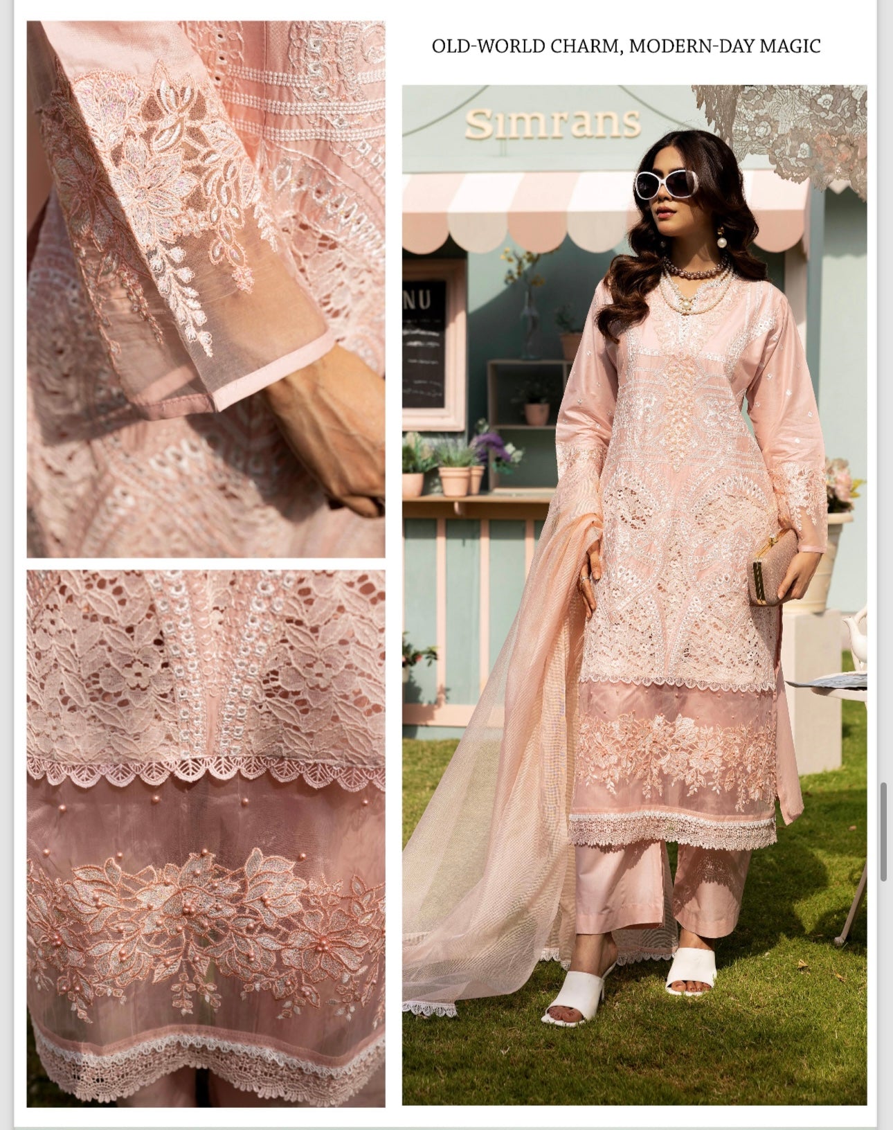 Maria B inspired 3 piece Chicken Kari _100332 Pakistani ladies suit B170