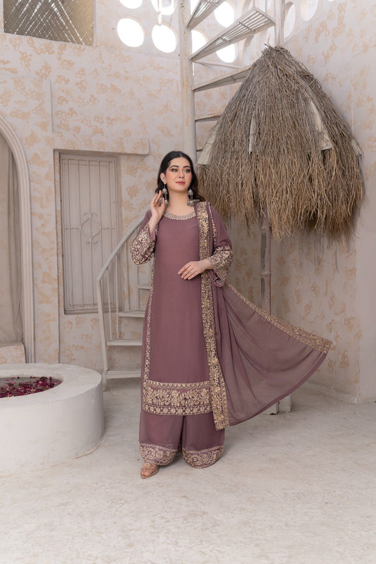 BRIT 3 piece lux CHIFFON_100309 Pakistani ladies suit B159