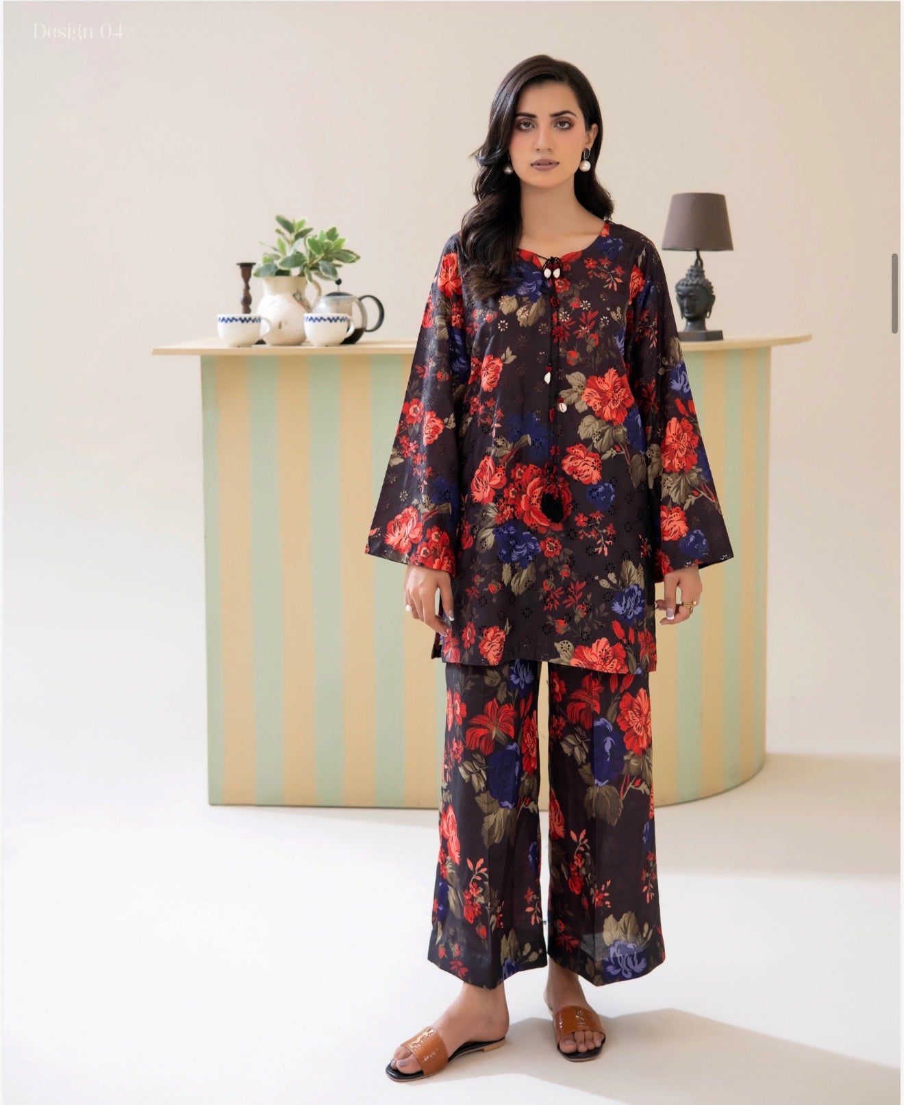 Adan Liba’s  2 piece luxury Lawn cord set collection ladies dress B658