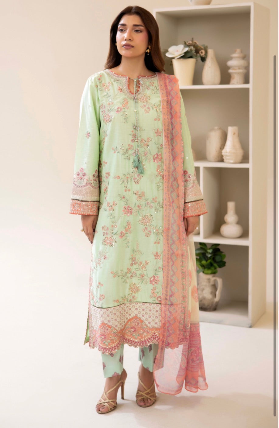 ETHNC 3 piece luxury Designer Lawn ladies dress B664