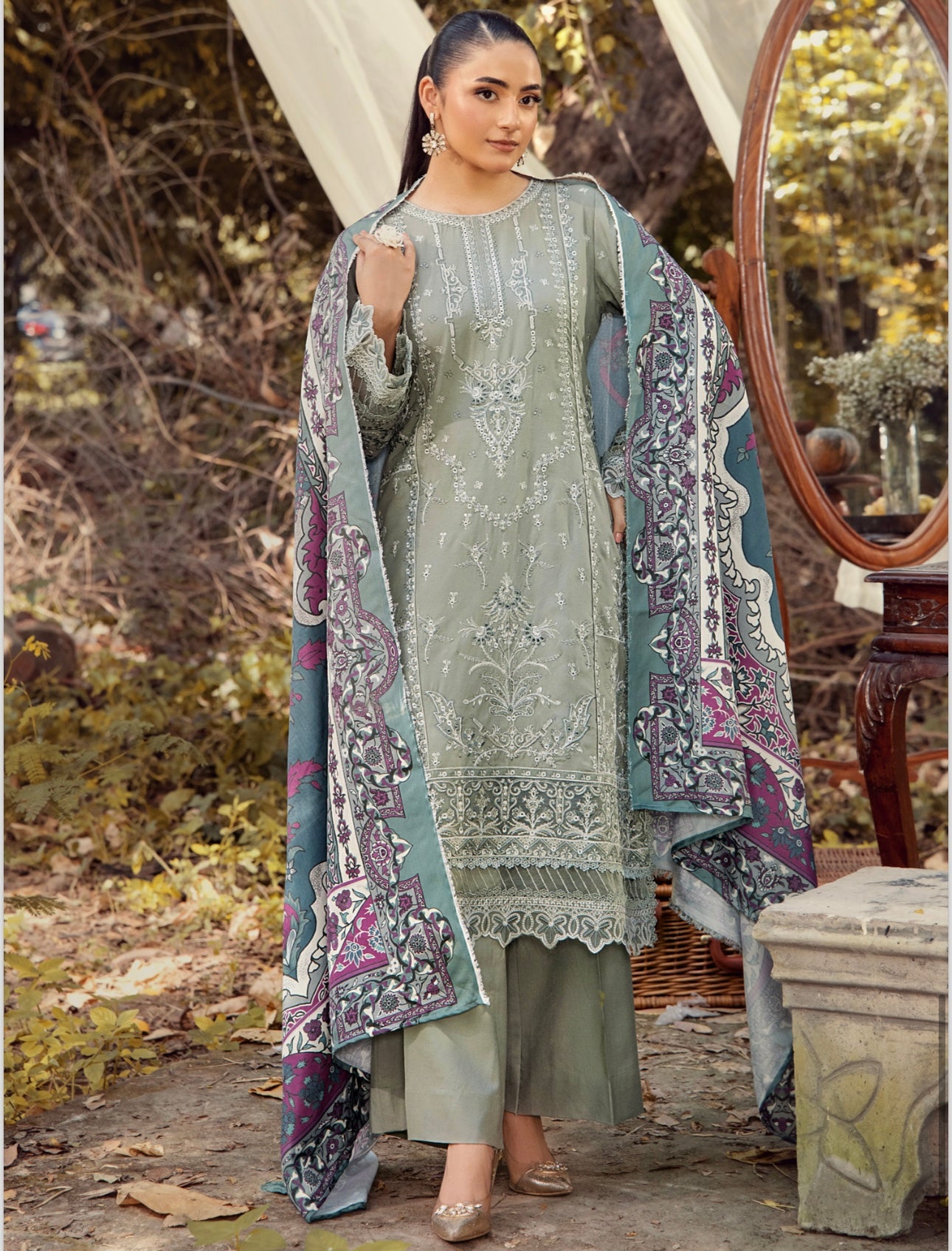 TT designer 3 piece luxury Dhanak _81042 Pakistani ladies suit B288