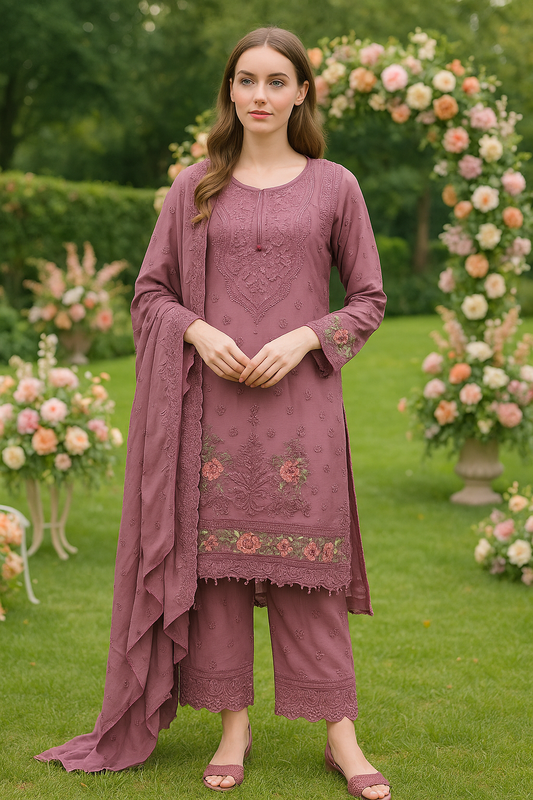 Brit 3 piece luxury chiffon_81042 Pakistani ladies suit B238