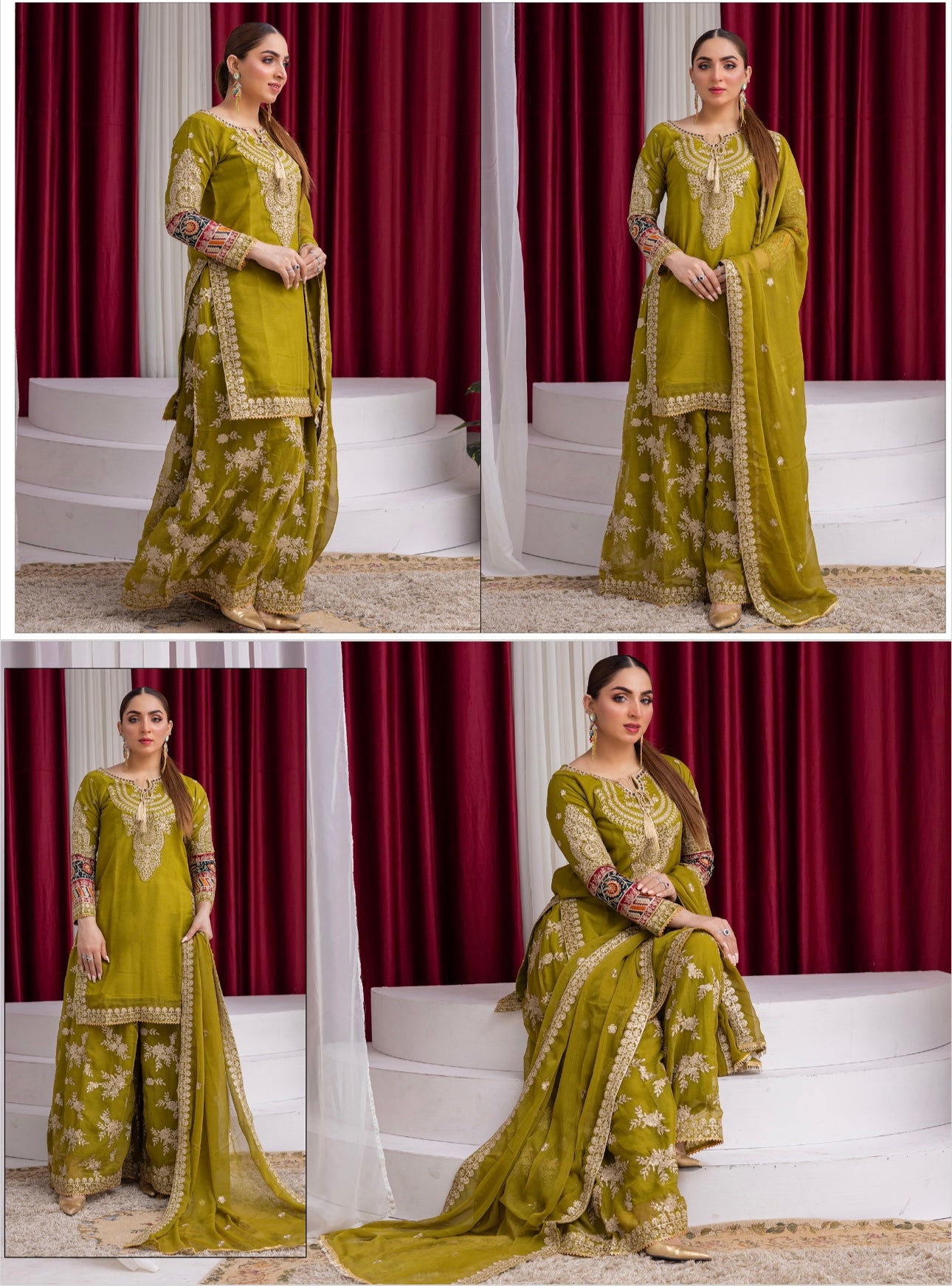 Brit 3 piece luxury chiffon_81042 Pakistani ladies suit B189