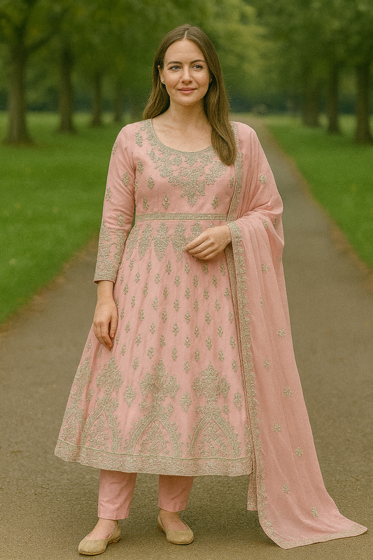Brit 3 piece luxury chiffon Maxi_81042 Pakistani ladies suit B255