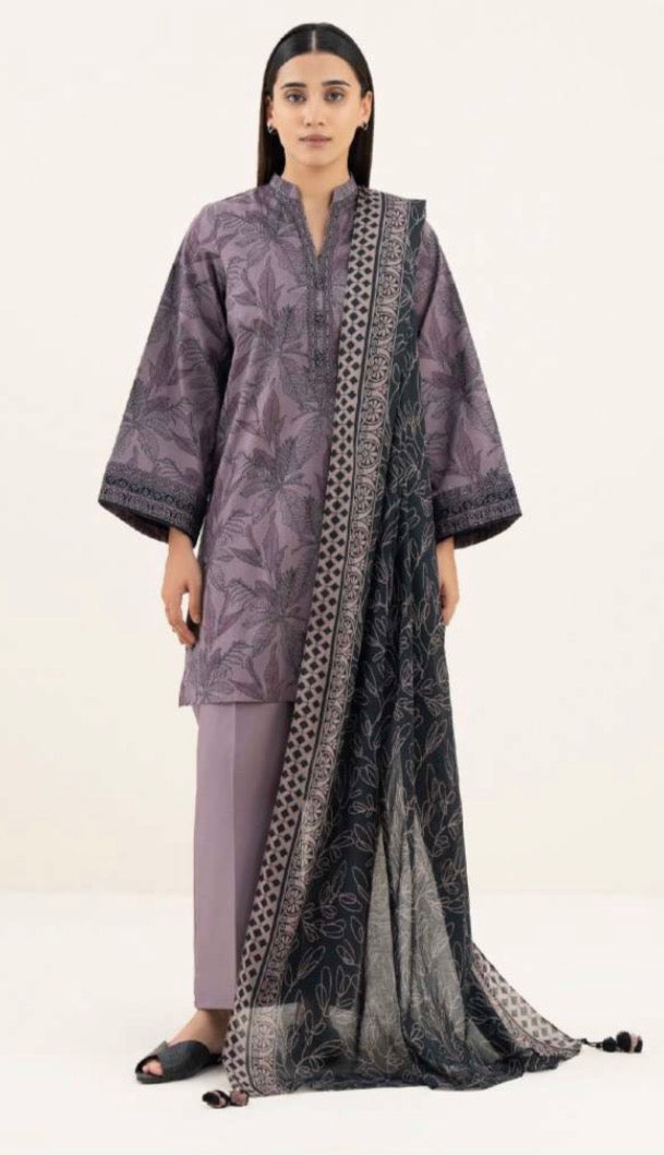 SAPPHIRE inspired 3 piece luxury lawn collection ladies dress B682