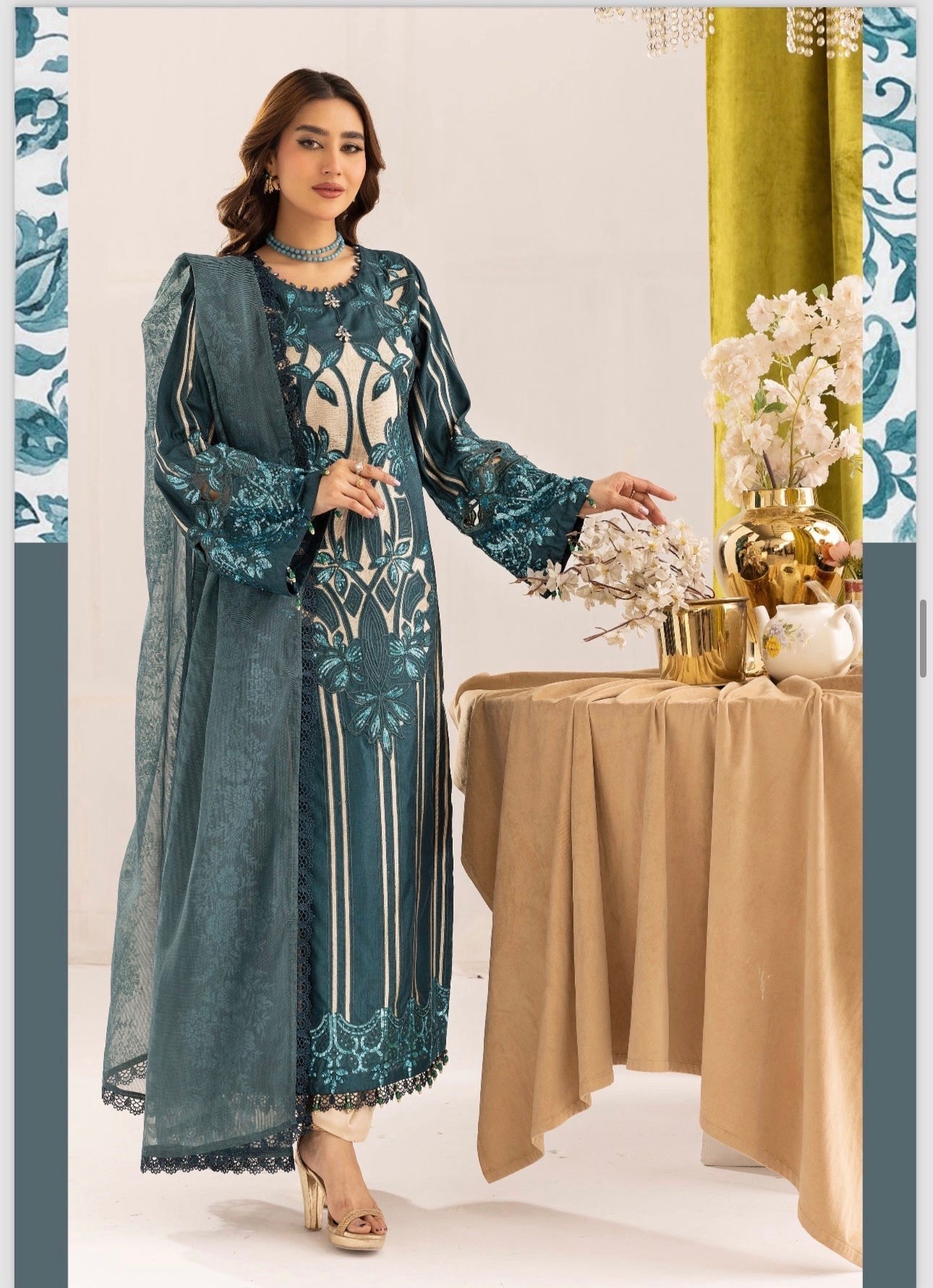 Brit 3 piece cotton lawn_81042 Pakistani ladies suit B560