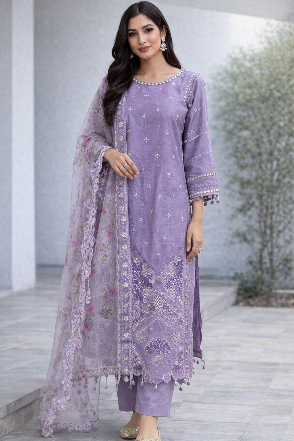 BRIT 3 chicken kari  embroidered Pakistani ladies suit B541