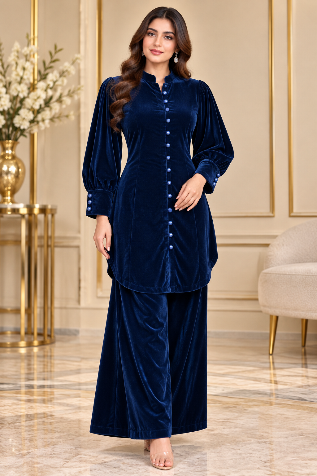 BRIT- GL 2 piece micro velvet designer collection B832