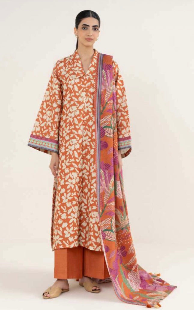 SAPPHIRE inspired 3 piece luxury lawn collection ladies dress B682