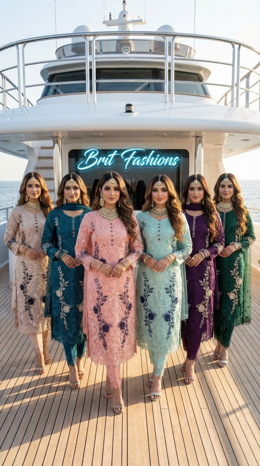 BRIT 3 piece Mother and daughter luxury Organza _81042 Pakistani ladies suit B519