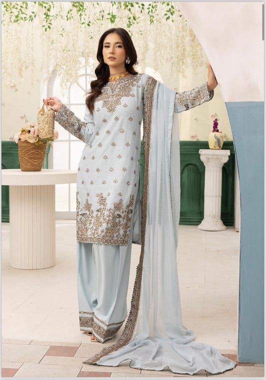 Nida 3 piece luxury chiffon _81042 Pakistani ladies suit B217