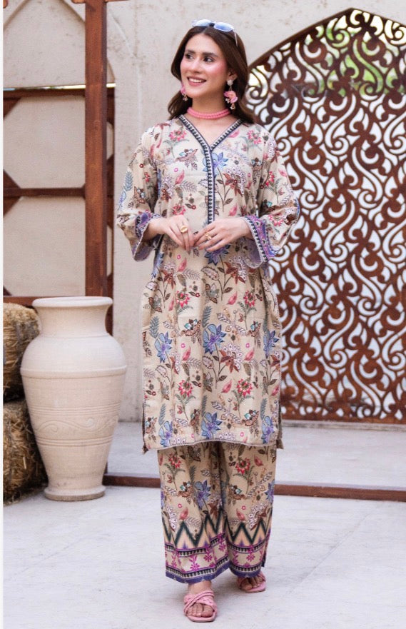 Brit 2 piece lawn collection ladies dress B597