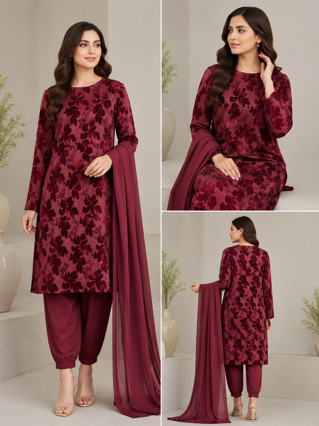 BRIT 3 piece designer Palachi collection ladies dress B746