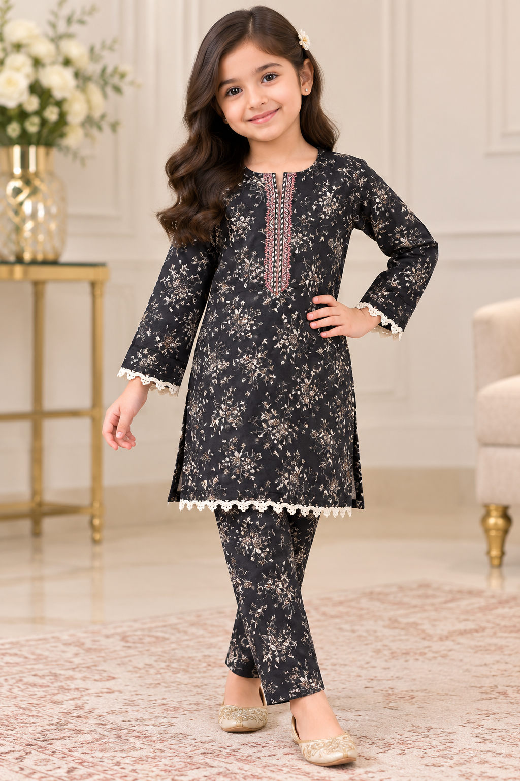 Bin Saeed KIDS- GL 2 piece Khadar collection B800