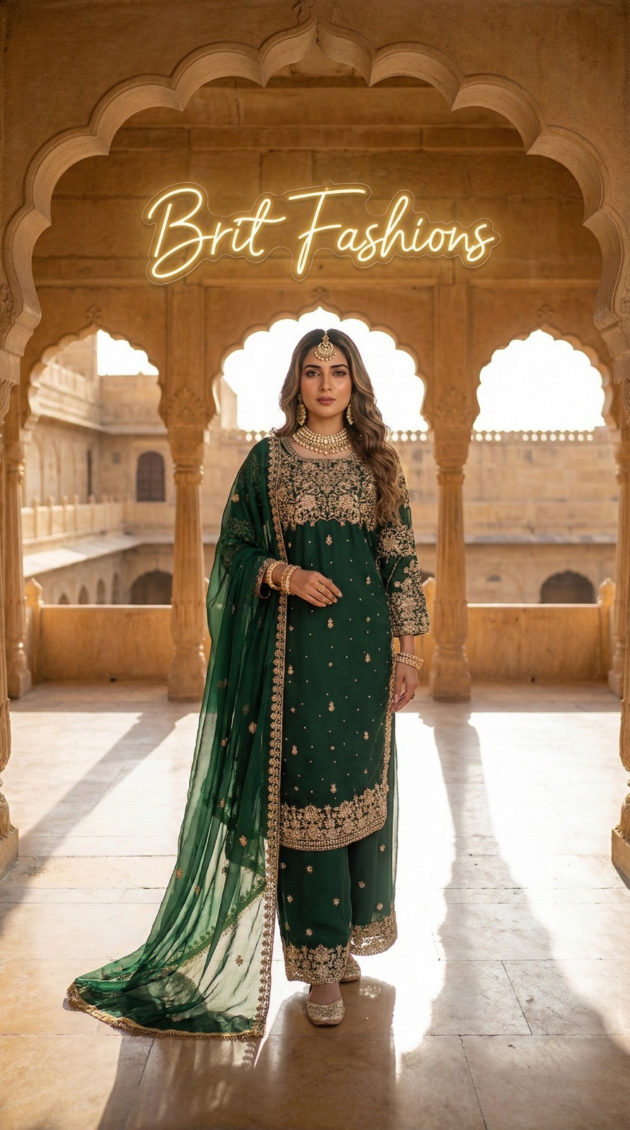 Brit 3 piece luxury Chiffon _81042 Pakistani ladies suit B502