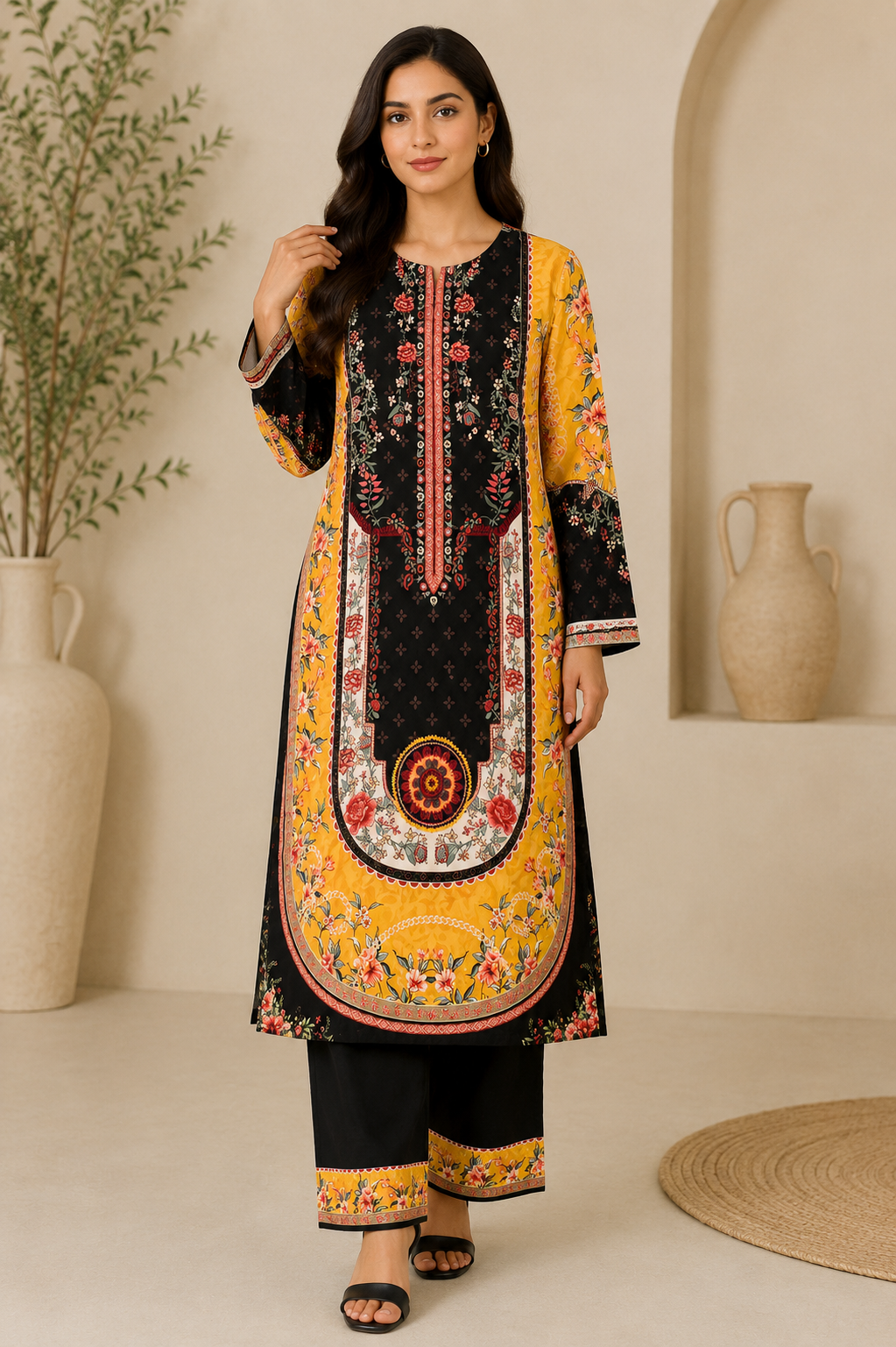 BRIT KAFTAAN 2 piece  lawn crape collection ladies dress B729