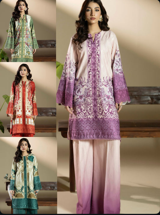 Brit 2 piece SLUB LINEN Pakistani ladies suit B429