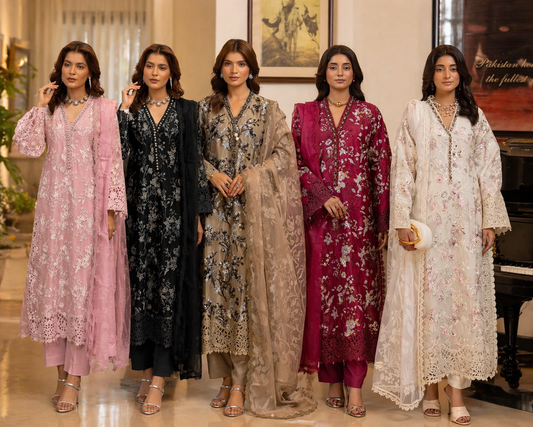MARIA B INSPIRED 3 piece Organza embroidered Pakistani ladies suit B529