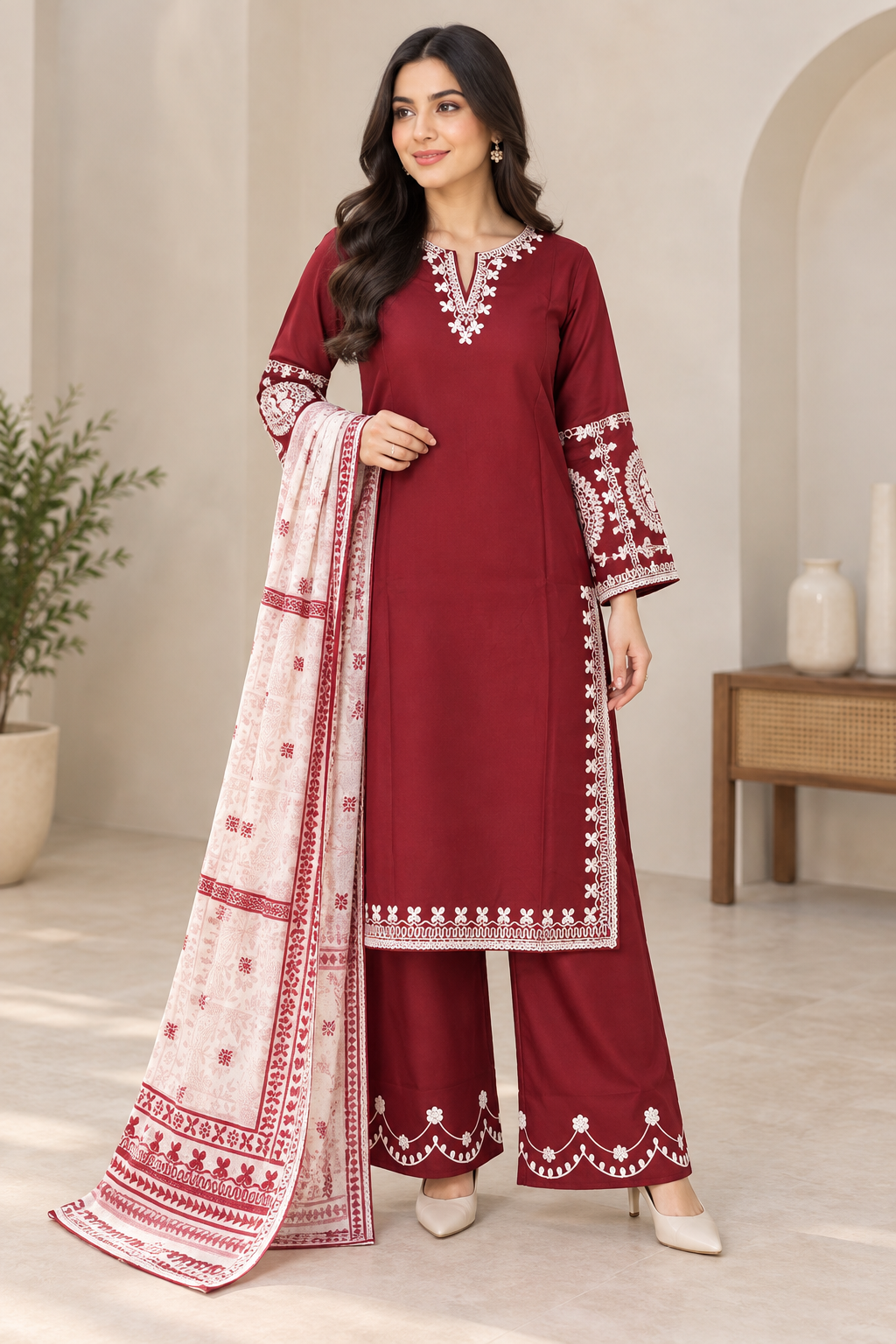 ETHNIC inspired GL 3 piece Viscose collection  dress B789