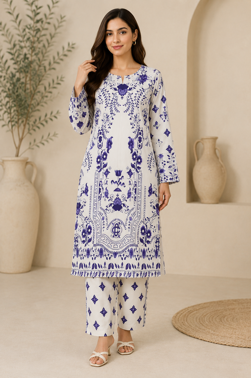 BRIT KAFTAAN 2 piece  lawn crape collection ladies dress B729