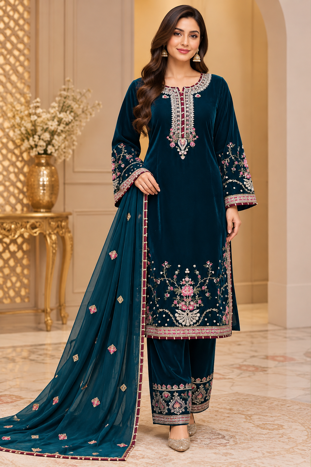 BRIT- GL 3 piece velvet designer collection B830