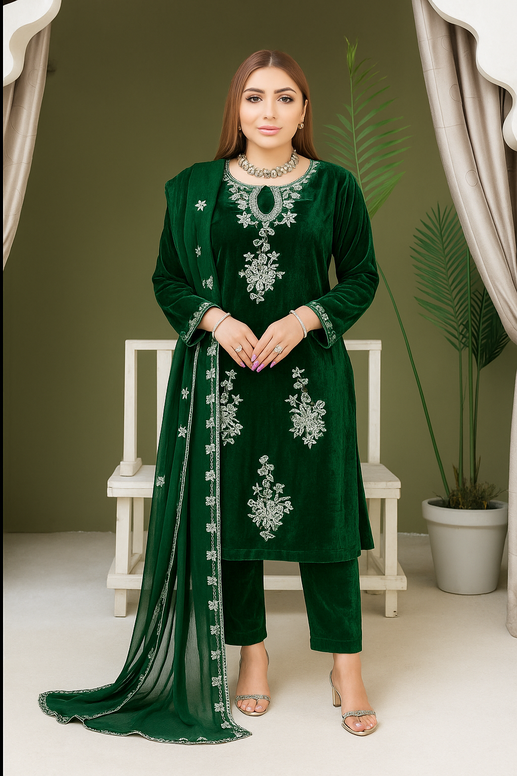 Brit 3 piece Valvet_4018 Green B23