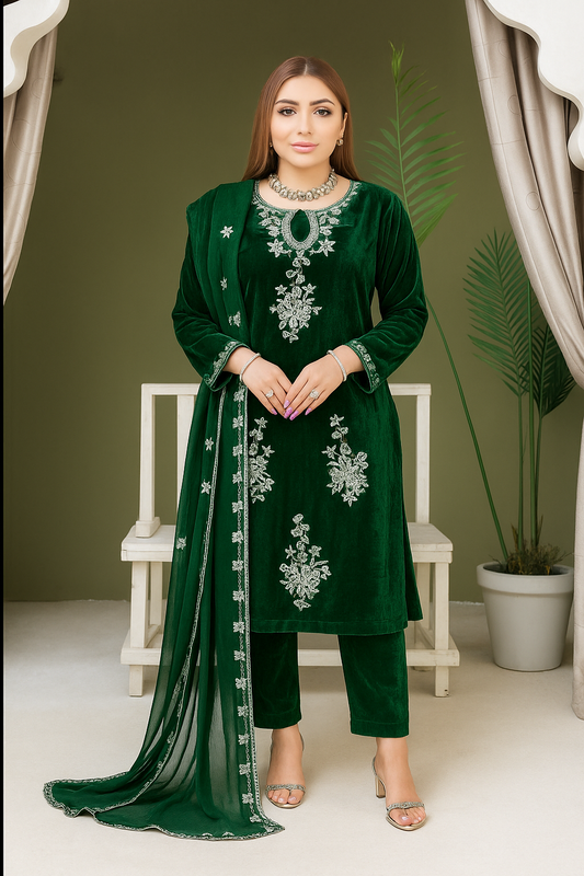 Brit 3 piece Valvet_4018 Green B23