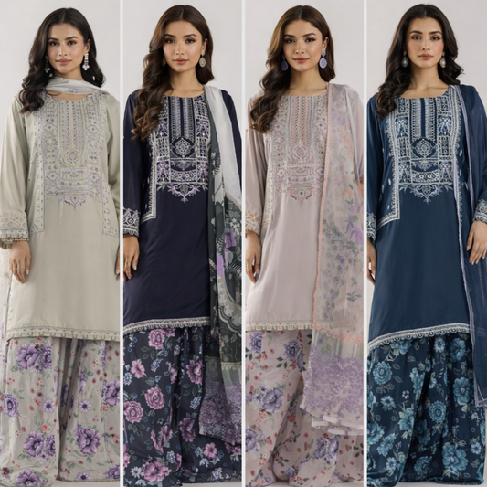 TT 3 piece luxury linen EID COLLECTION _81042 Pakistani ladies suit B518