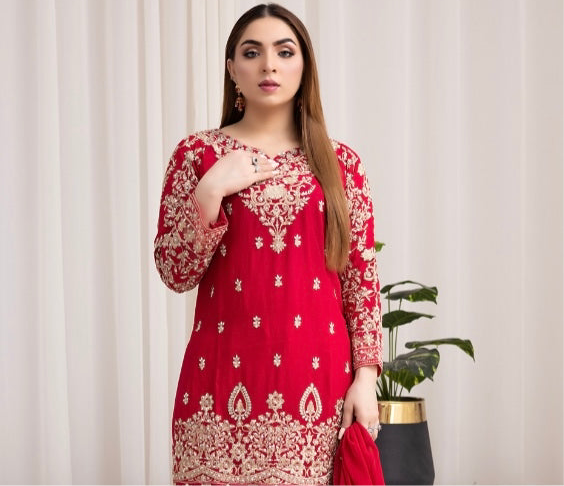 Brit 3 piece luxury chiffon_81042 Pakistani ladies suit B193