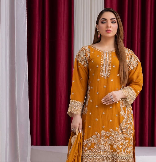 Brit 3 piece luxury chiffon_81042 Pakistani ladies suit B193