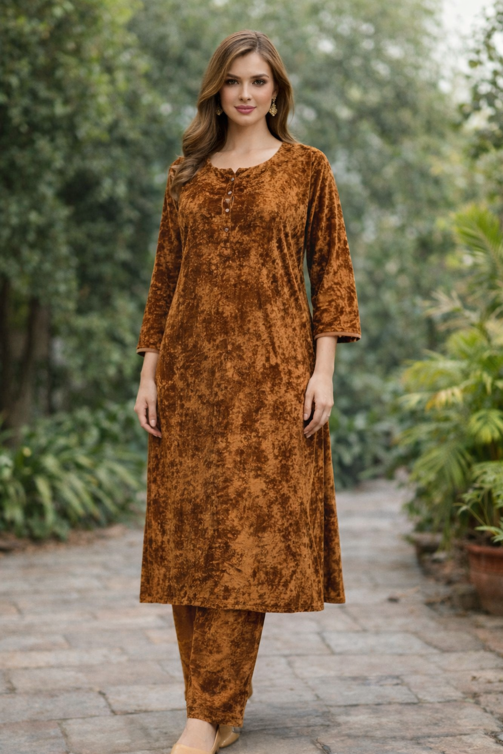 Brit 2 piece Valvet Pakistani ladies Winter collection suit B405