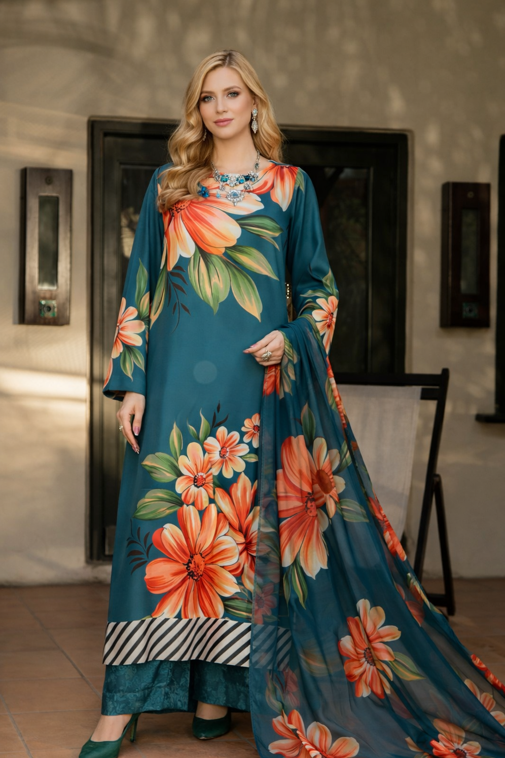 Karma Original 3 piece silk _81042 Pakistani ladies suit B468