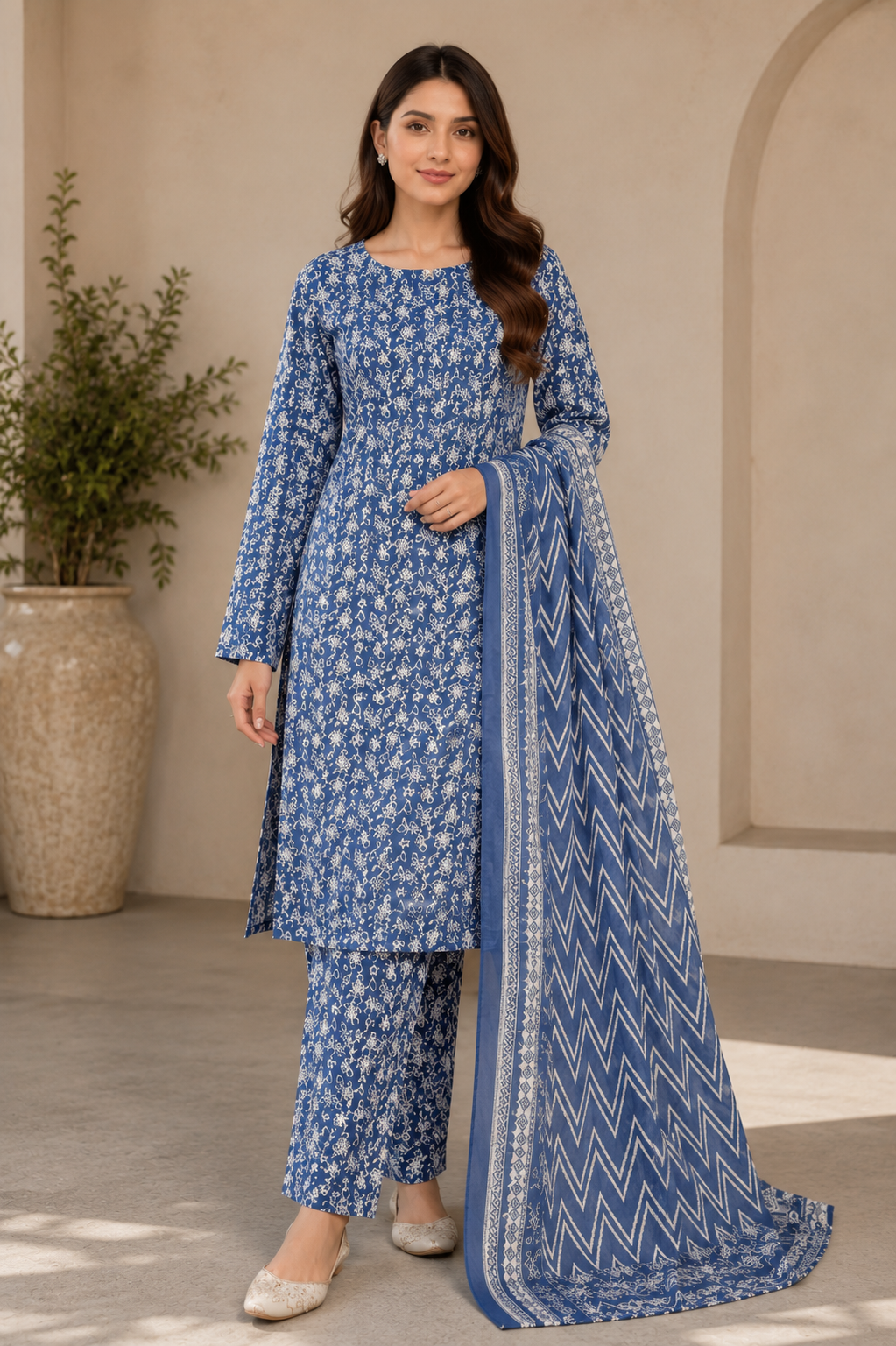 Bin Saeed 3 piece luxury lawn collection ladies dress B647