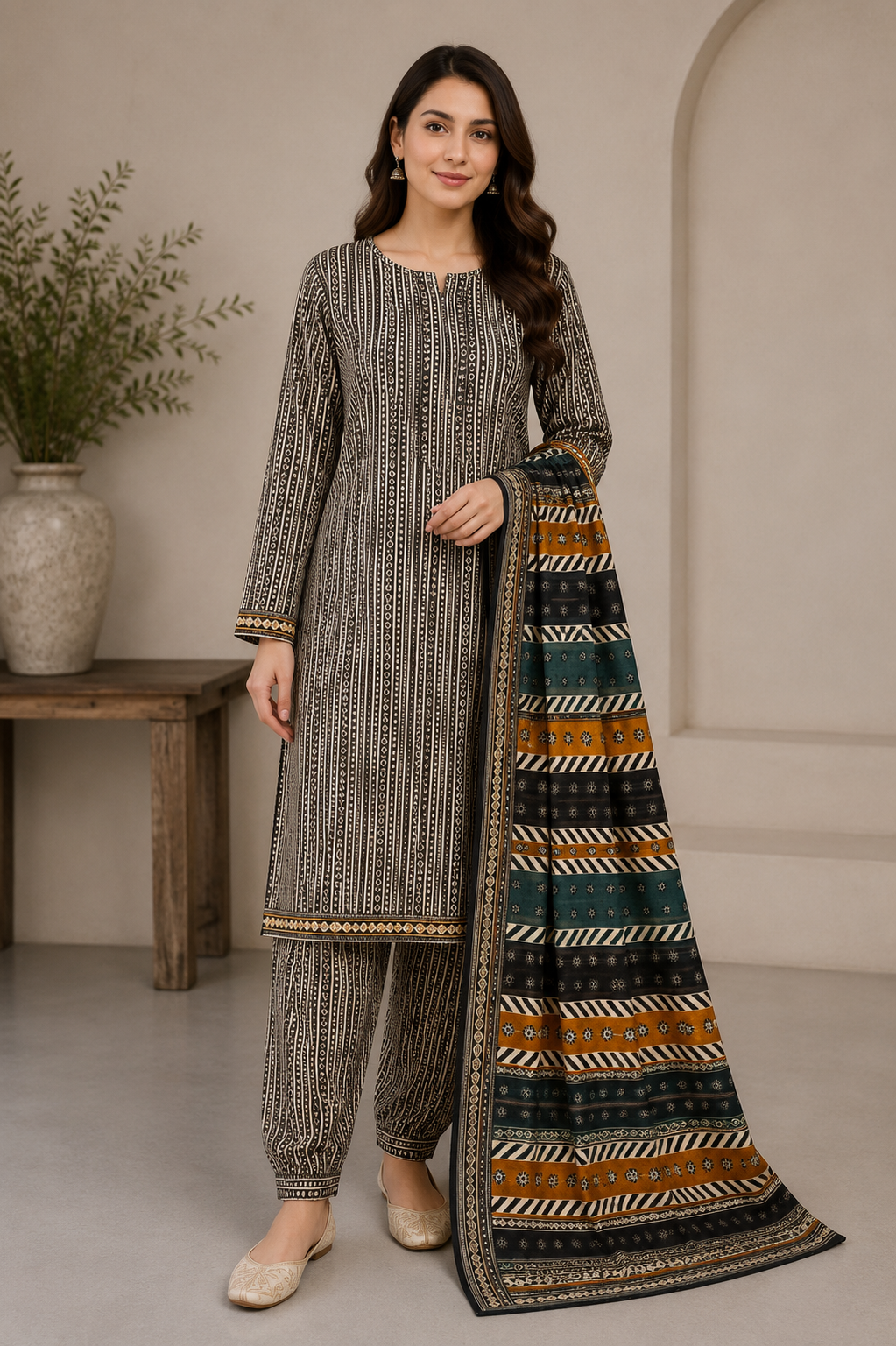 Bin Saeed 3 piece luxury lawn collection ladies dress B647