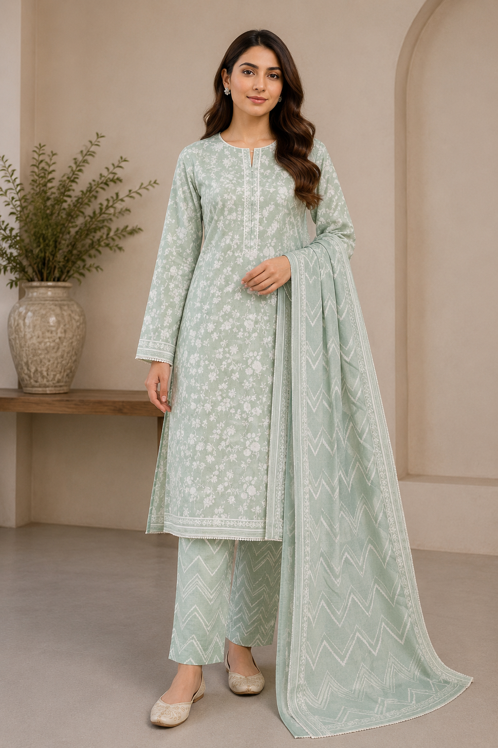 Bin Saeed 3 piece luxury lawn collection ladies dress B647