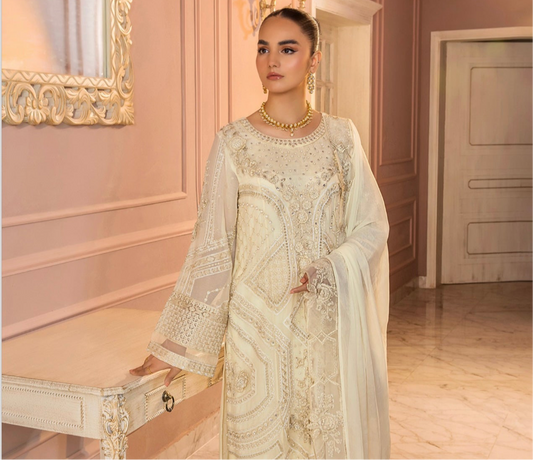 Brit 3 piece chiffon _100132 Pakistani ladies suit B124