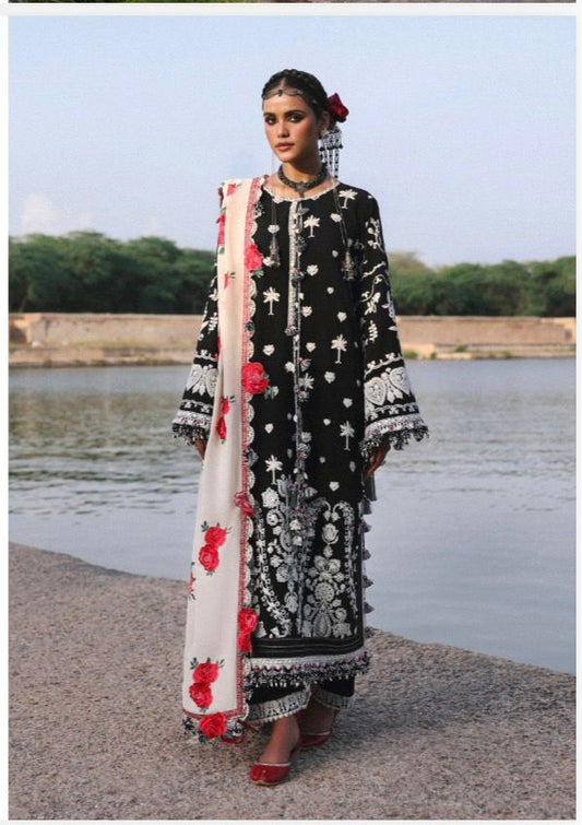 Hussain Rehar Inspired 3 piece Karandi 81042 Pakistani ladies suit B498