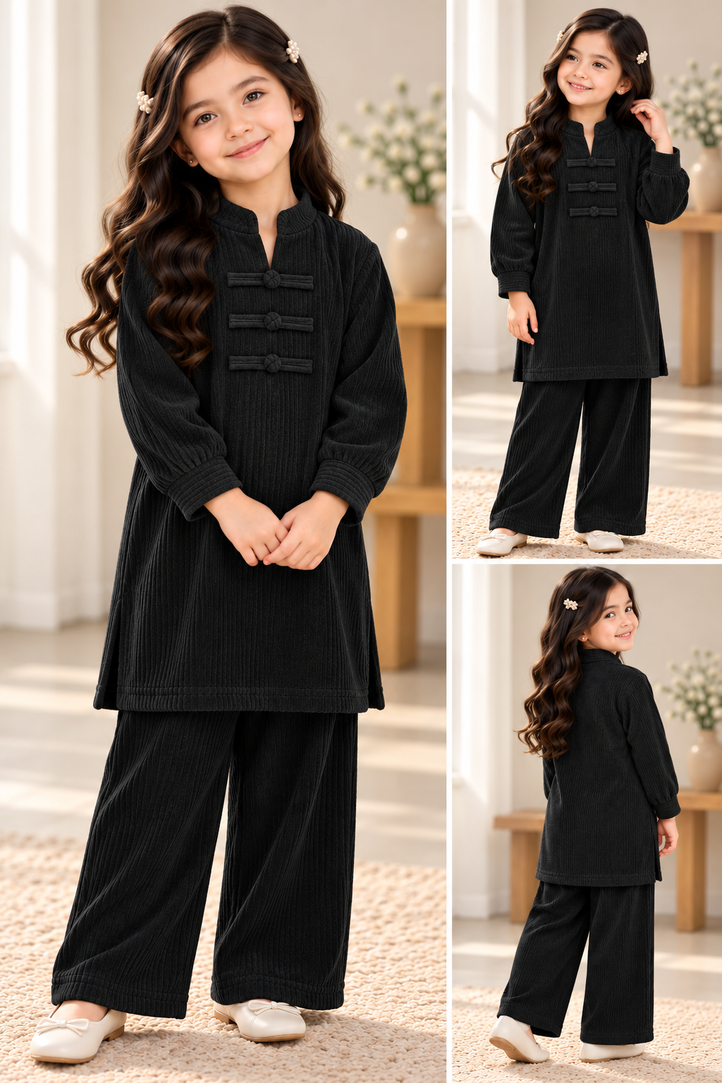 Kids 2 piece modest wear cord winter collection B811