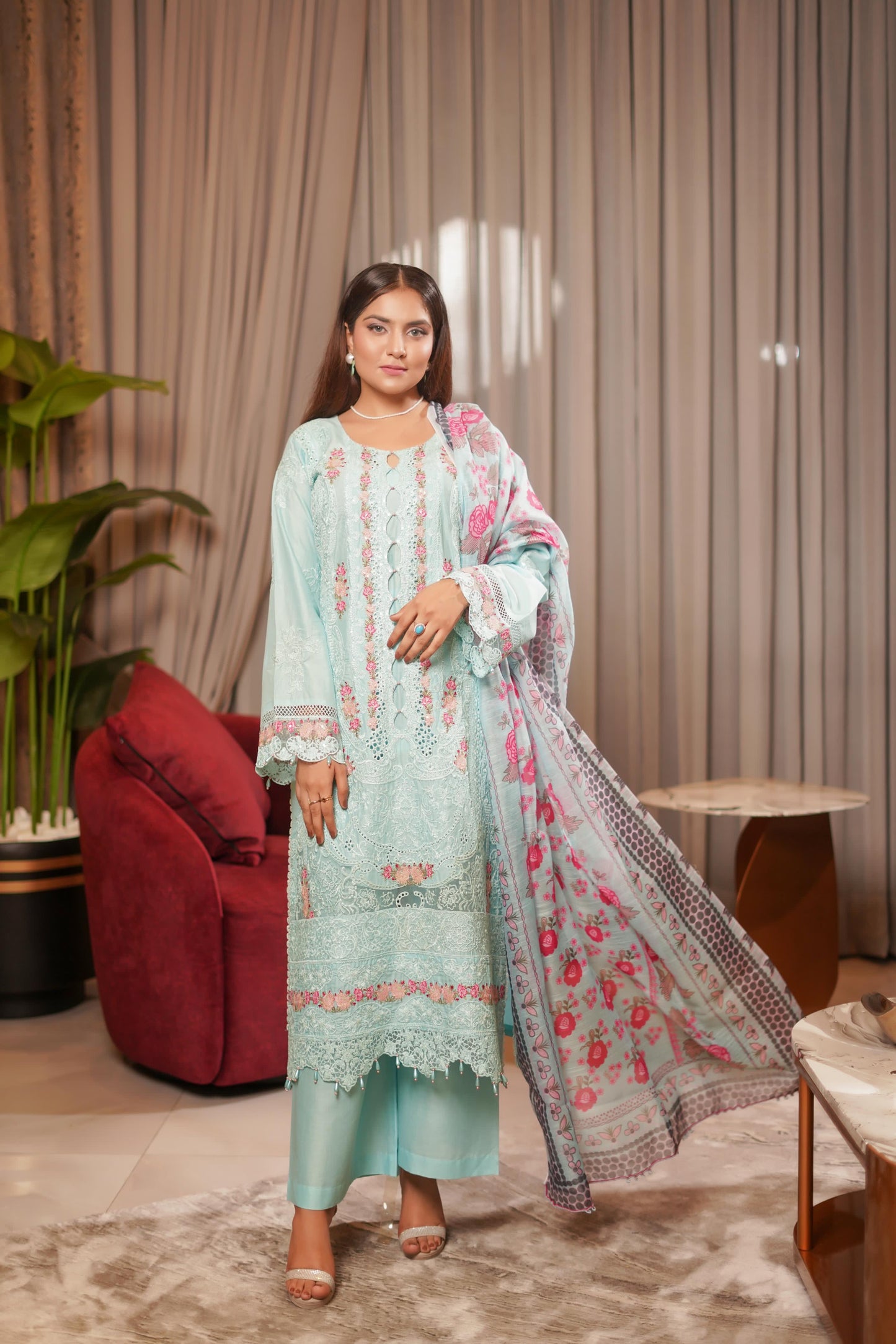 Munira 3 piece embroidered lawn_321 B216