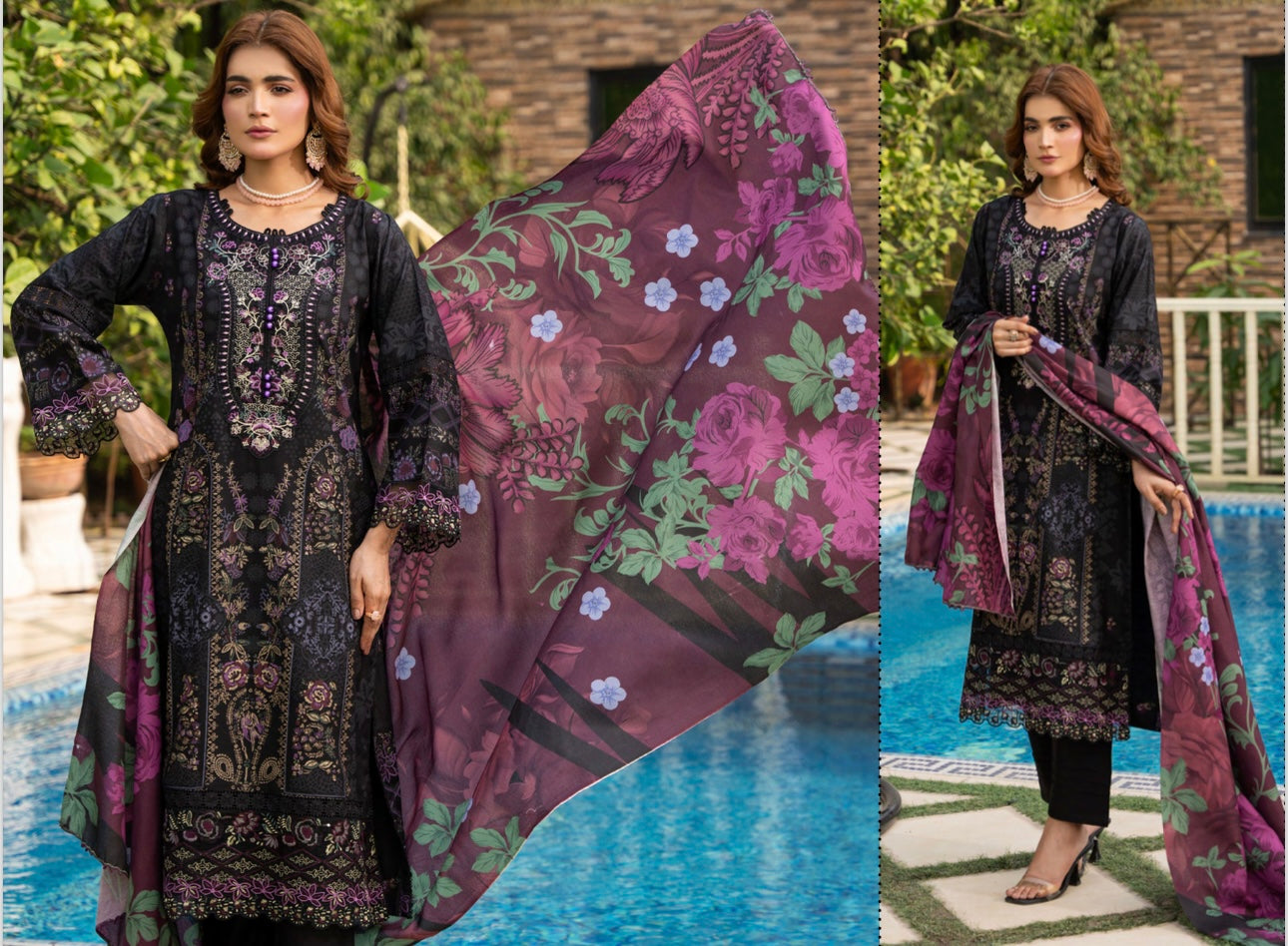 Brit 3 piece Dhanak winter collection Pakistani ladies suit B325