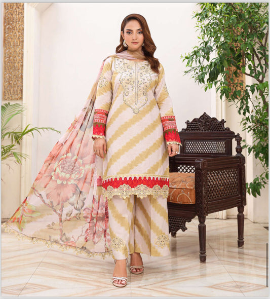 Charizma inspired 3 piece Lawn_100311 Pakistani ladies suit B211