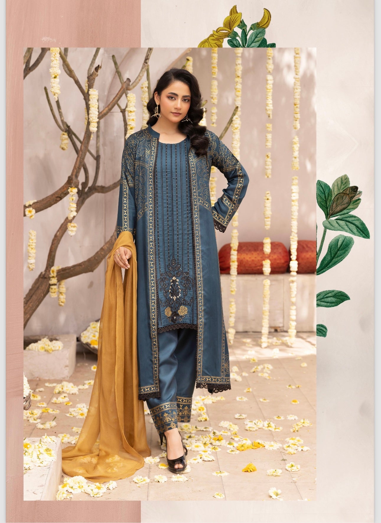 Simrans 3 piece viscose_100298 ladies suit B156