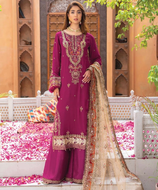 Areej original Designer 3 piece luxury chiffon_81042 Pakistani ladies suit B248