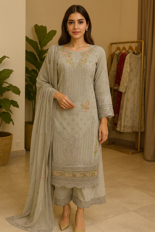 Brit 3 piece luxury chiffon_81042 Pakistani ladies suit B238