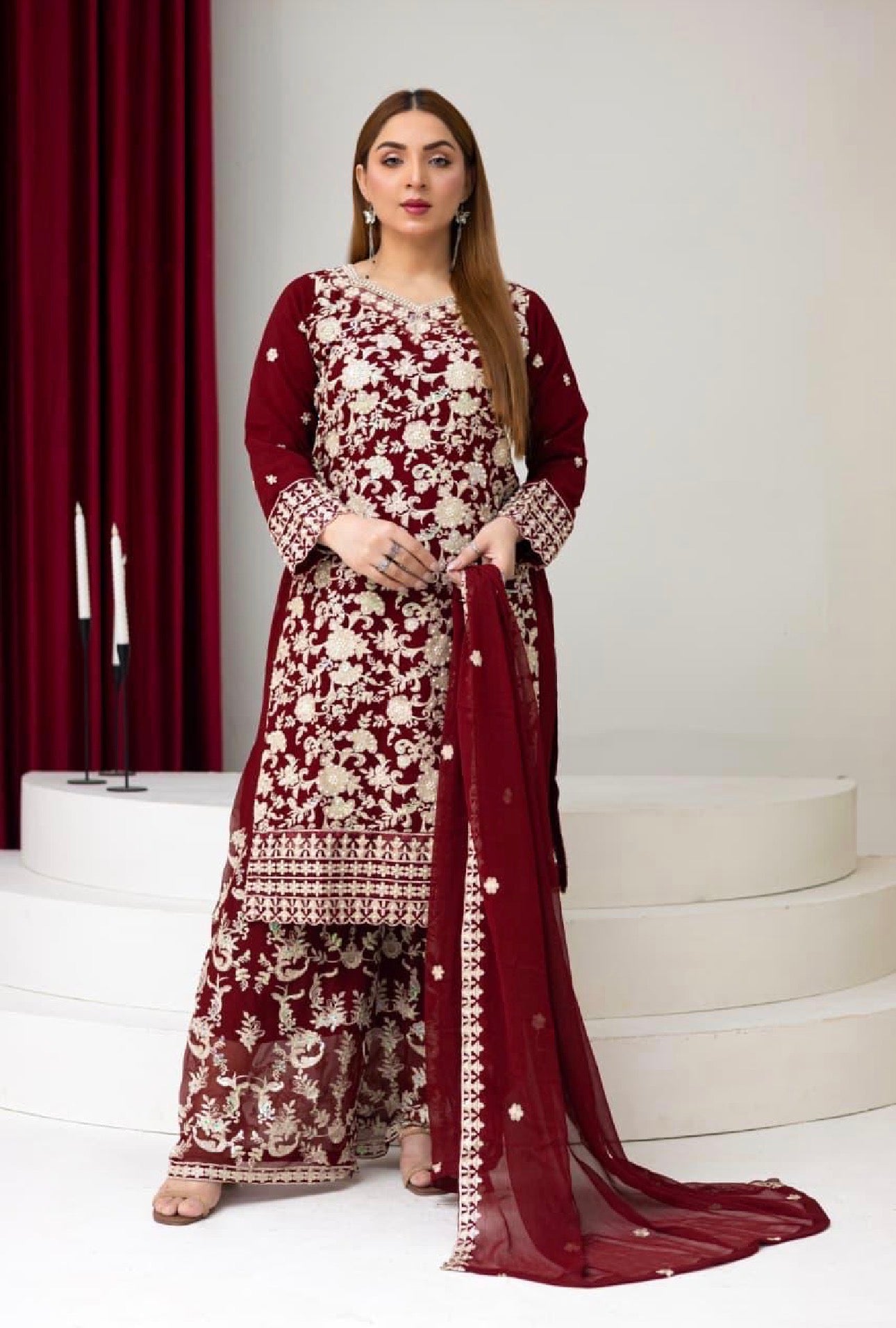 Brit 3 piece chiffon _81042 Pakistani ladies suit B265