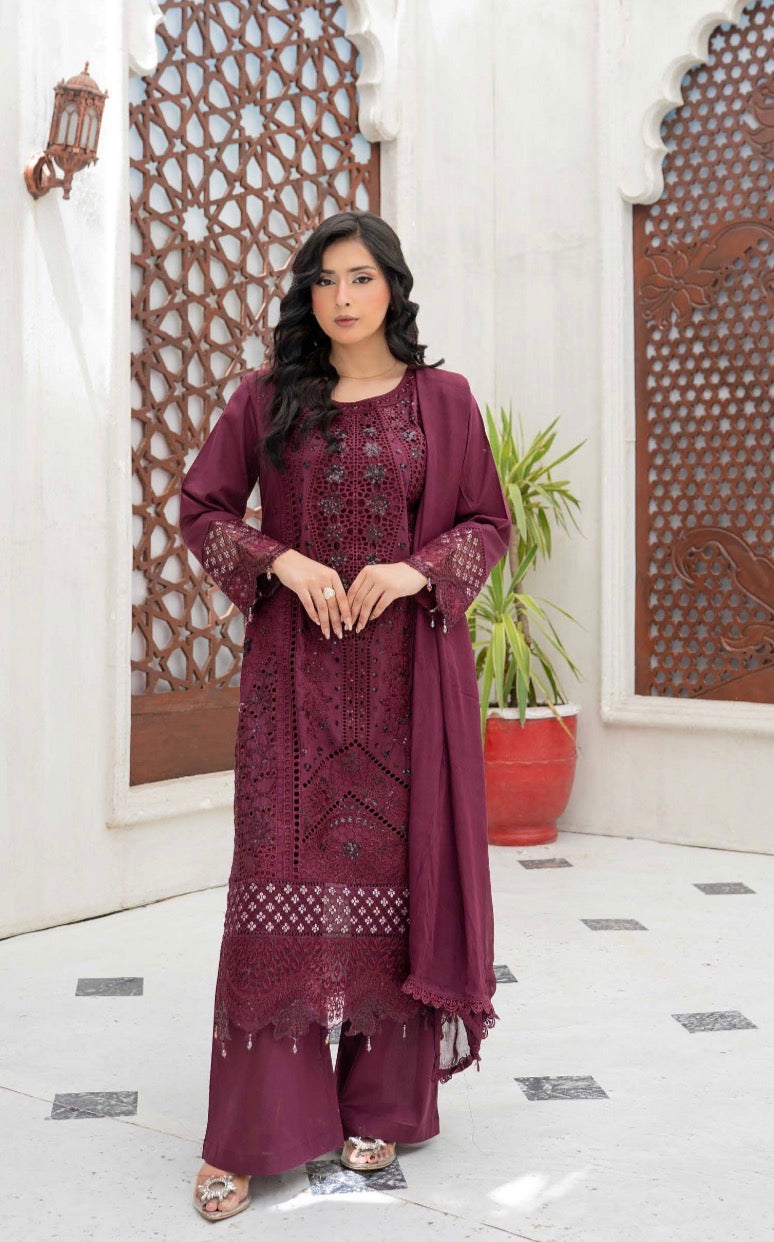 Brit 3 piece ladies cotton Lawn collection B591