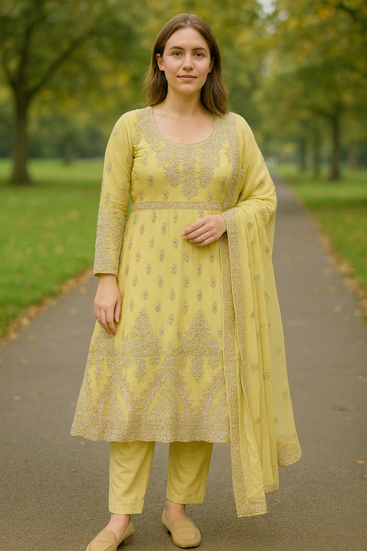 Brit 3 piece luxury chiffon Maxi_81042 Pakistani ladies suit B255